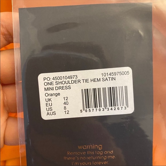 Satin One Shoulder Mini Dress - Picture 4 of 4